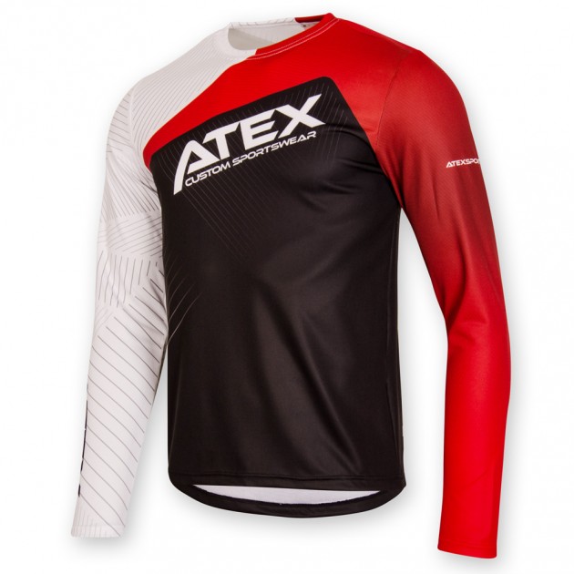 Athletic-running jersey with long sleeves